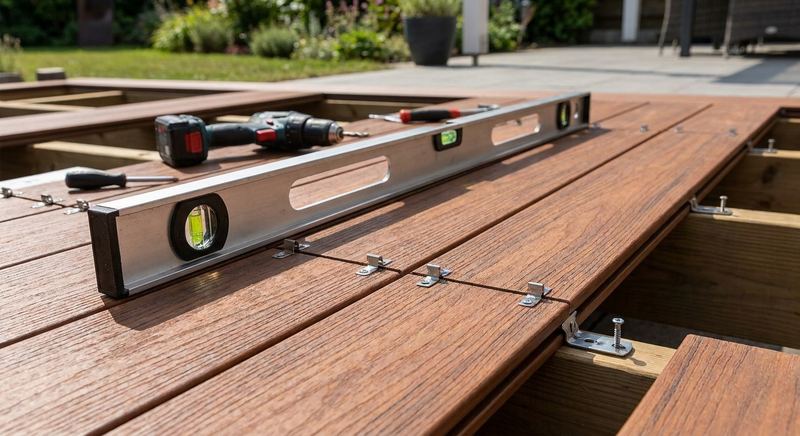 Composite deck boards installed with hidden fasteners