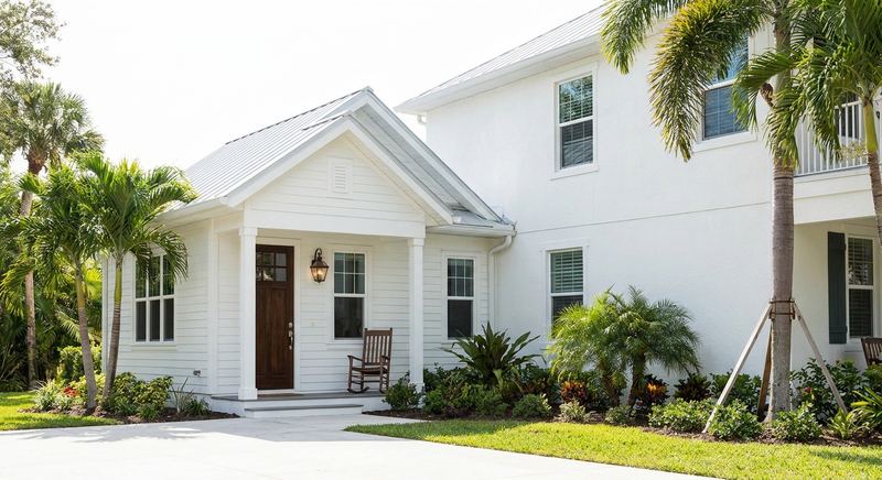 In-law suite cottage addition with its own entrance on a Florida home