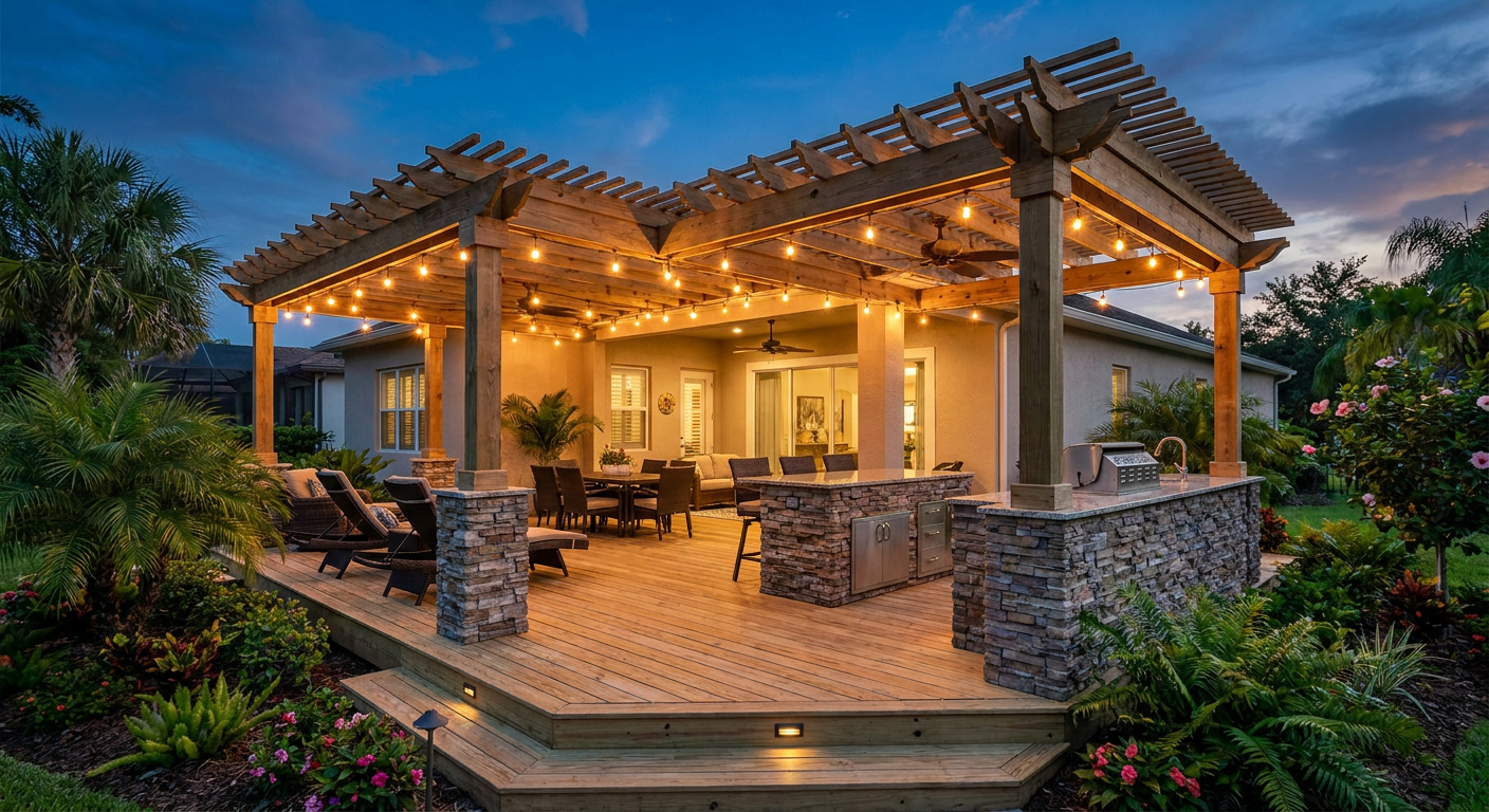 Custom Deck/Outdoor Living project by Trini Homes in Gainesville, FL