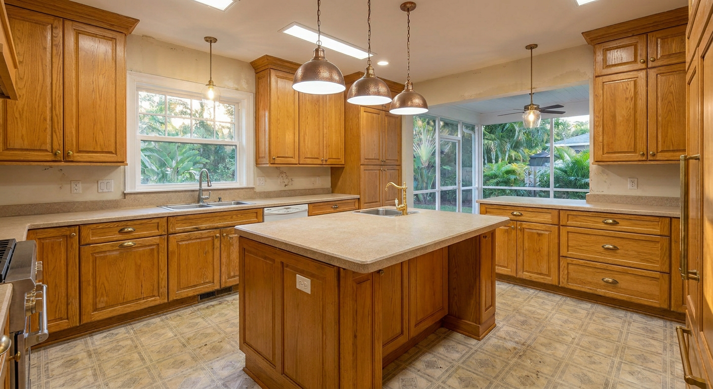 Kitchen Remodel in Haile Plantation before Trini Homes work