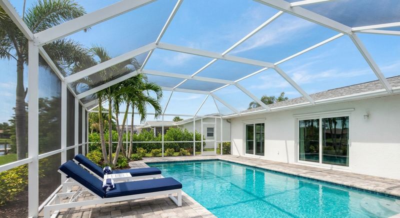 New screen enclosure over a Gainesville FL pool after Trini Homes work